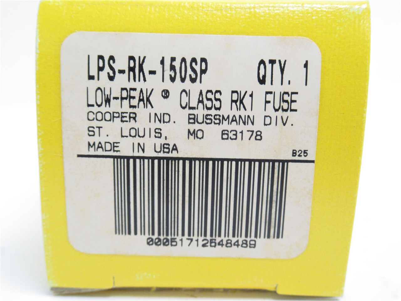 Bussmann LPS-RK-150SP; Time Delay Fuse; 150A; 600VAC/300VDC
