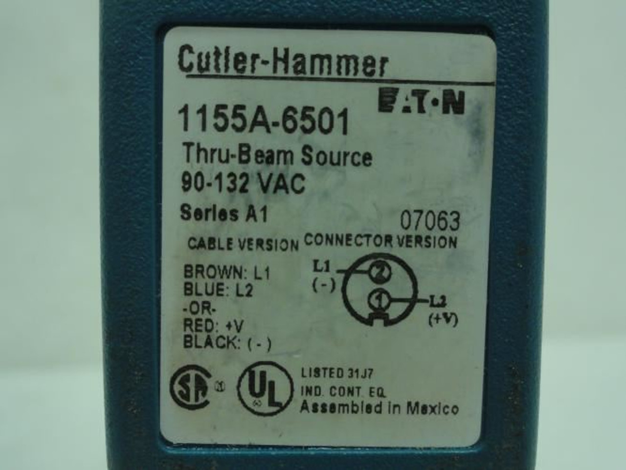 Eaton 1155A-6501; Photo Sensor; Thru-Beam Source; 90-132Vac