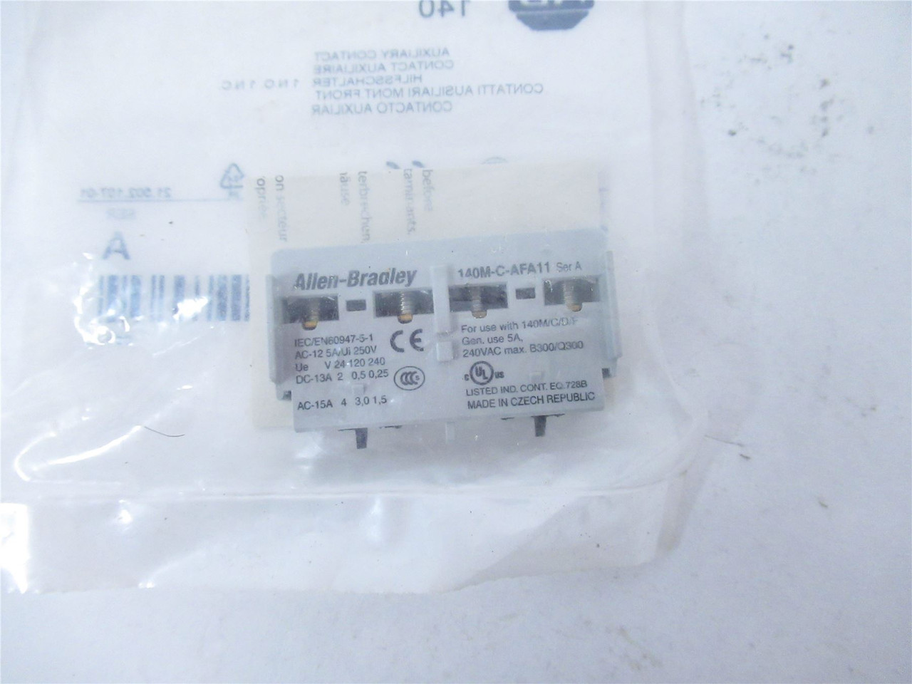 Allen-Bradley 140M-C-AFA11; Auxillary Contact (1)NO (1)NC
