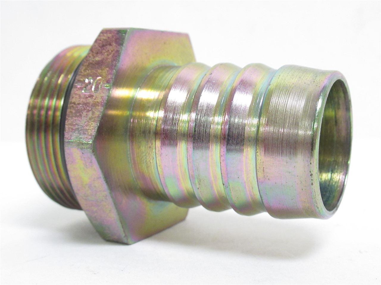 Parker 20MB-20; Hose Barb Connector; 1-1/4" Barb x 1-1/4 BOSS