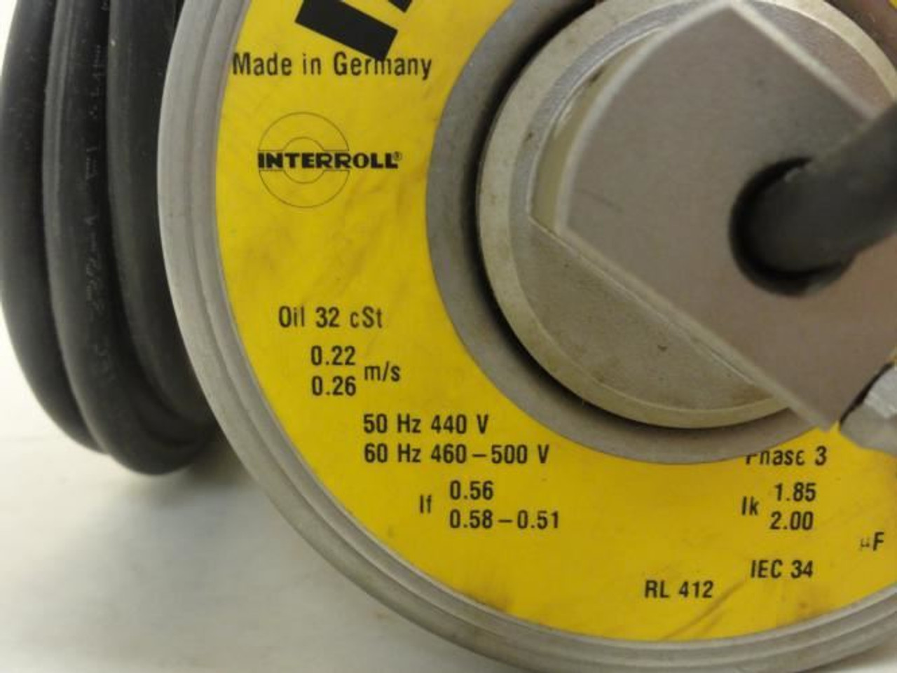 Interroll 210057; Drum Motor; 0.18kW; 0.24HP; 3PH