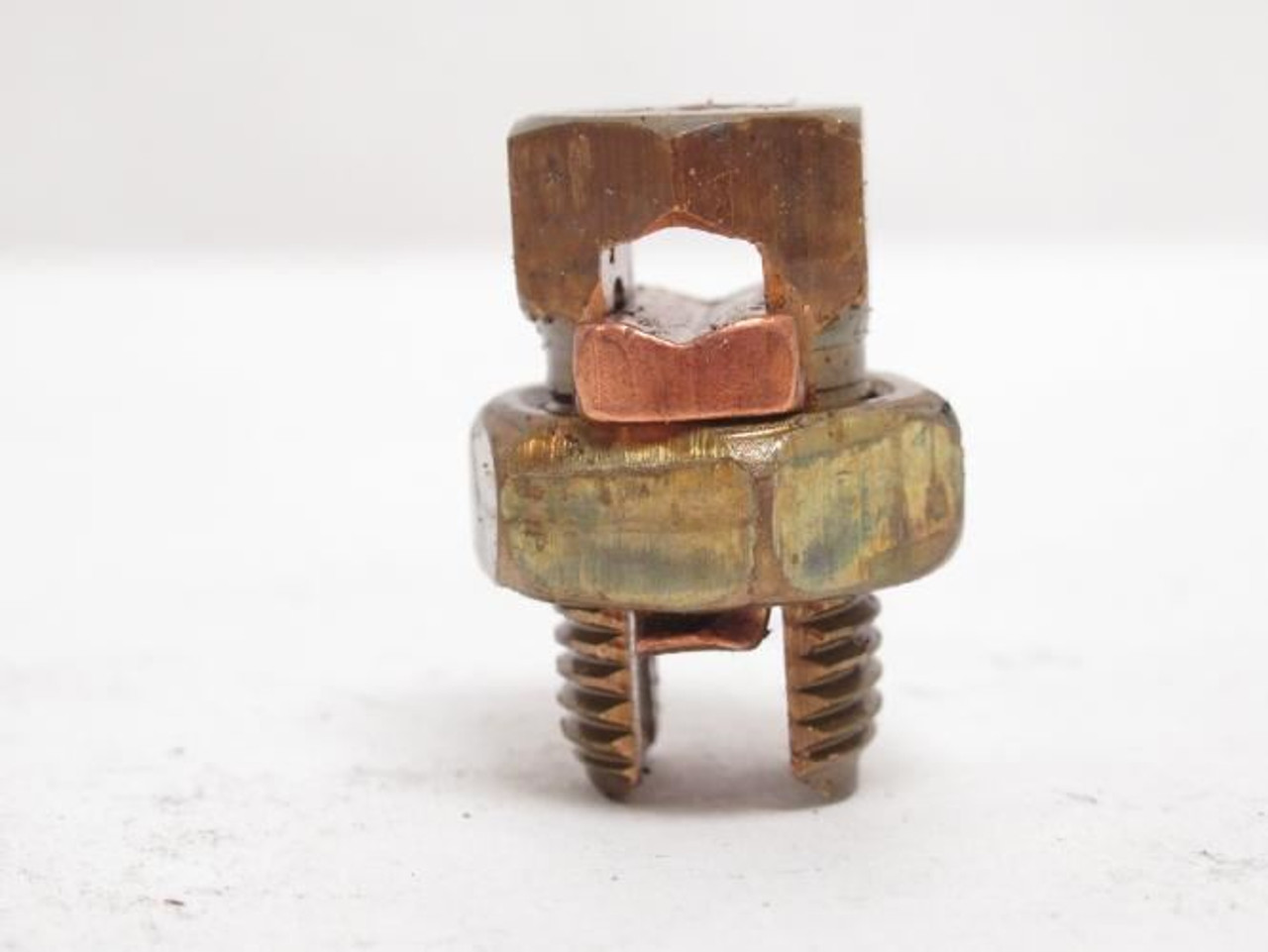 T&B 4H; Lot-2 Bronze Alloy Split-Bolt Connectors; 8 AWG Solid