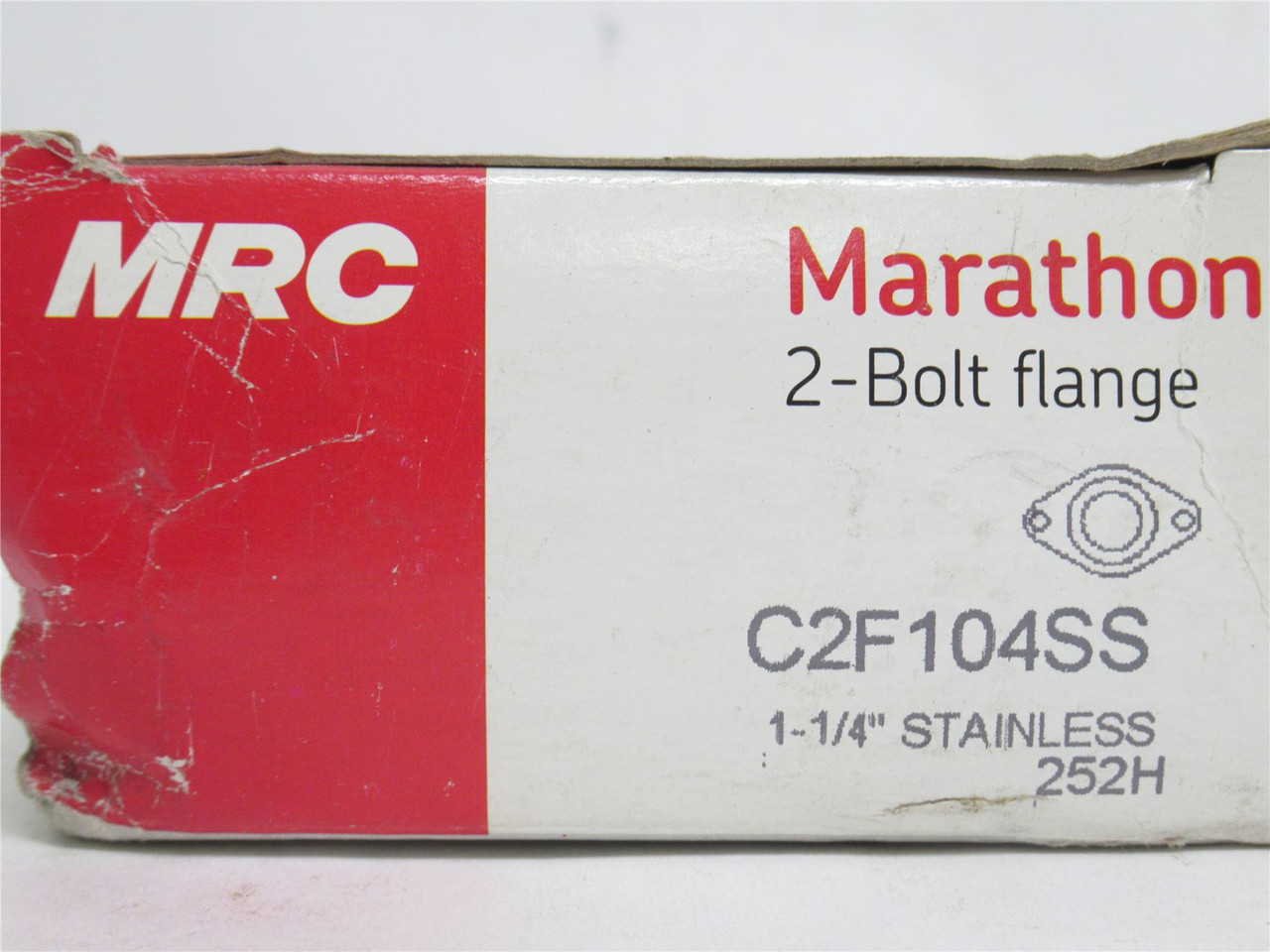 MRC C2F104SS; Plastic Flange Bearing; 1-1/4"ID; 2-Bolt Mount