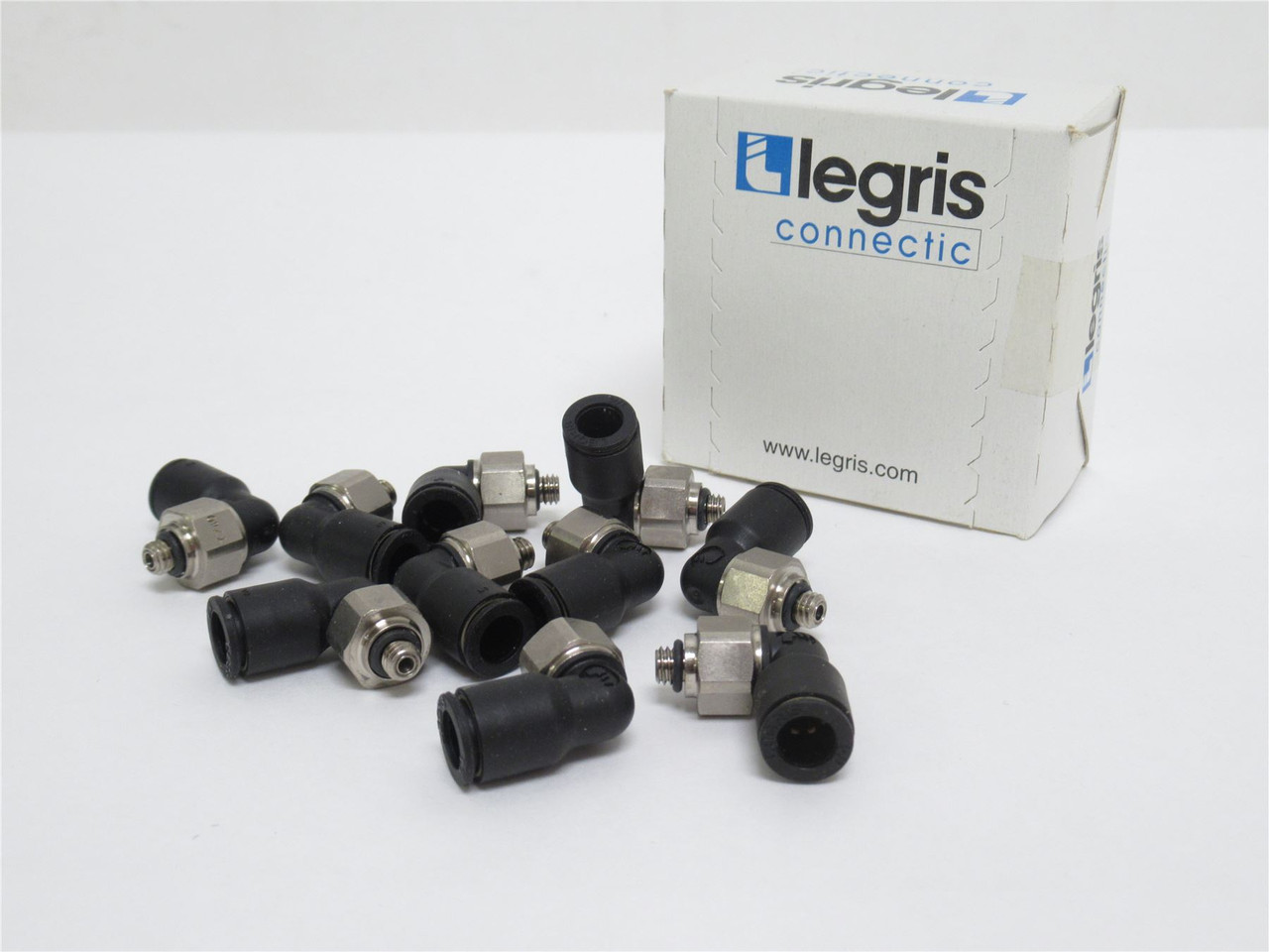 Legris 3109 56 20; Box-10 Air Elbows 90Deg 1/4"PTC x 10-32UNF