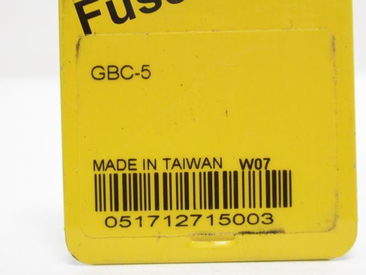 Bussmann GBC-5; Box-5; Fast-Acting Automotive Fuses; 5A