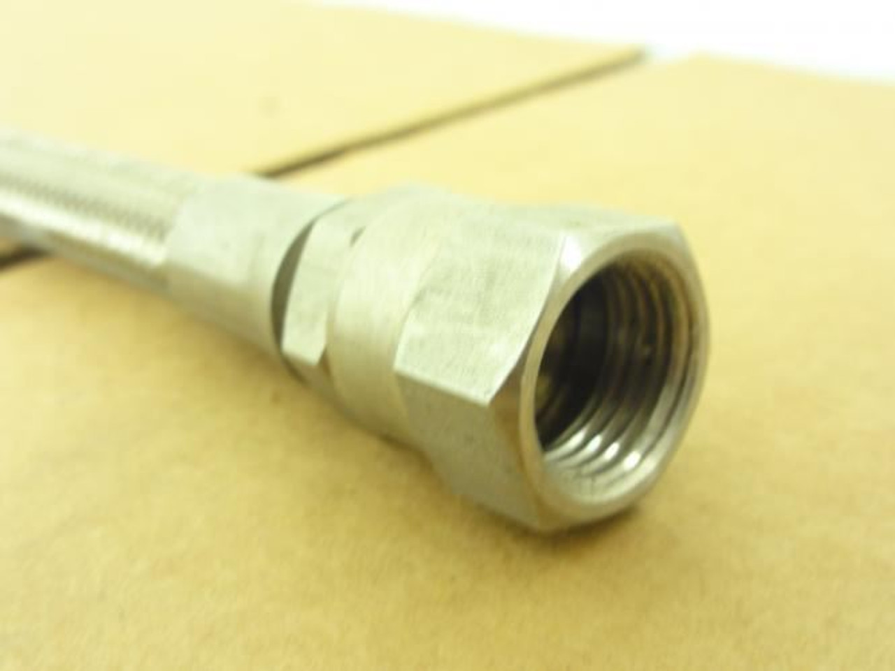 MFG- TI-HTSW06; Braided Hose SS; 3/8"FNPT; 19"L x 0.425" HoseOD