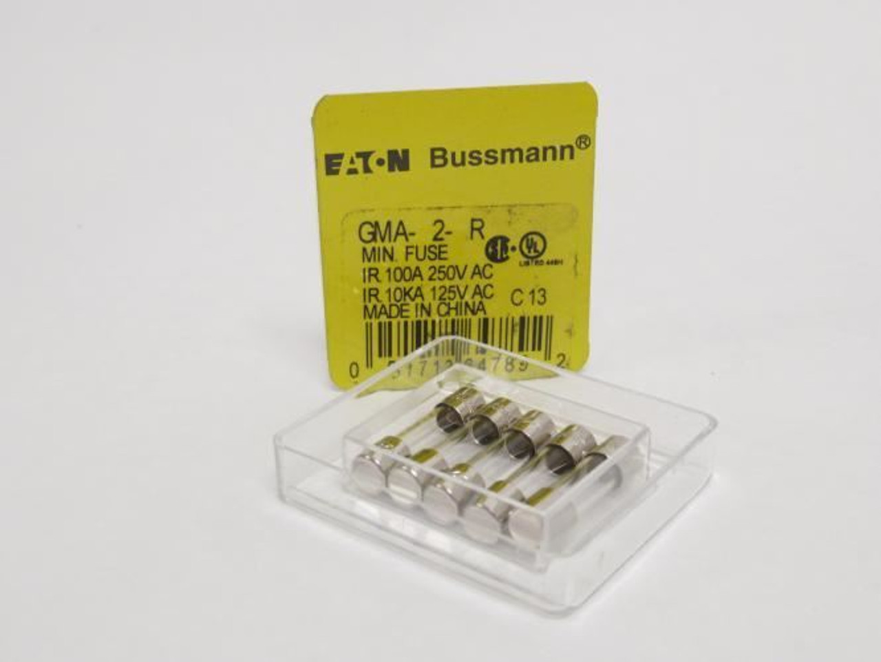 Bussmann GMA-2-R; Box-5 Fast Acting Glass Fuses; 2A; 250VAC