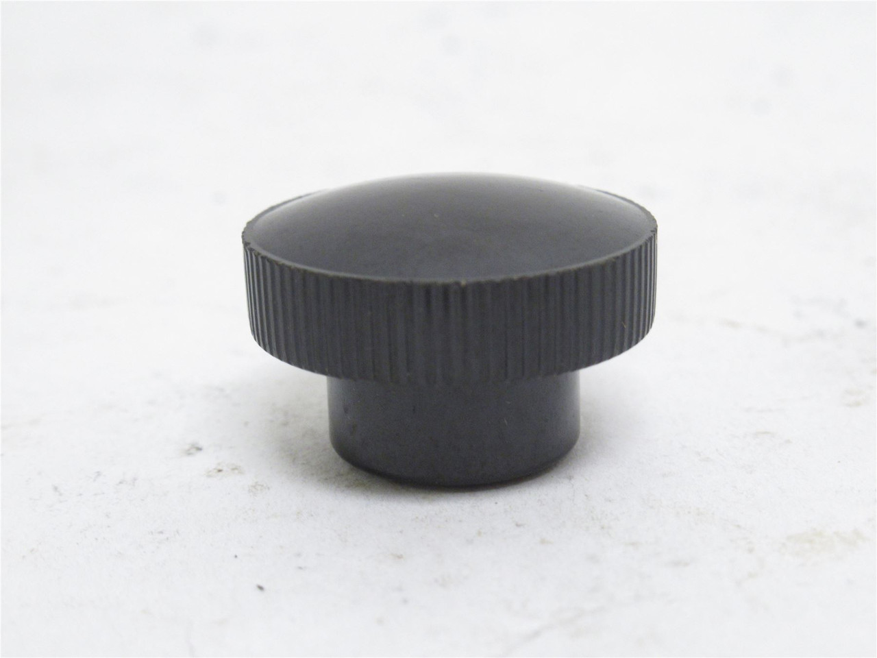 Hayssen 10267A0452; Knurled Plastic Black Knob; 1/4-20 Thread