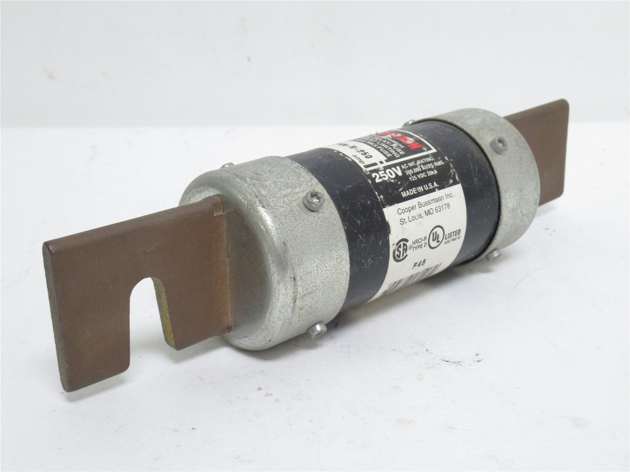 Bussmann FRN-R-250; Fusetron Time Delay Fuse; 250A; 250VAC