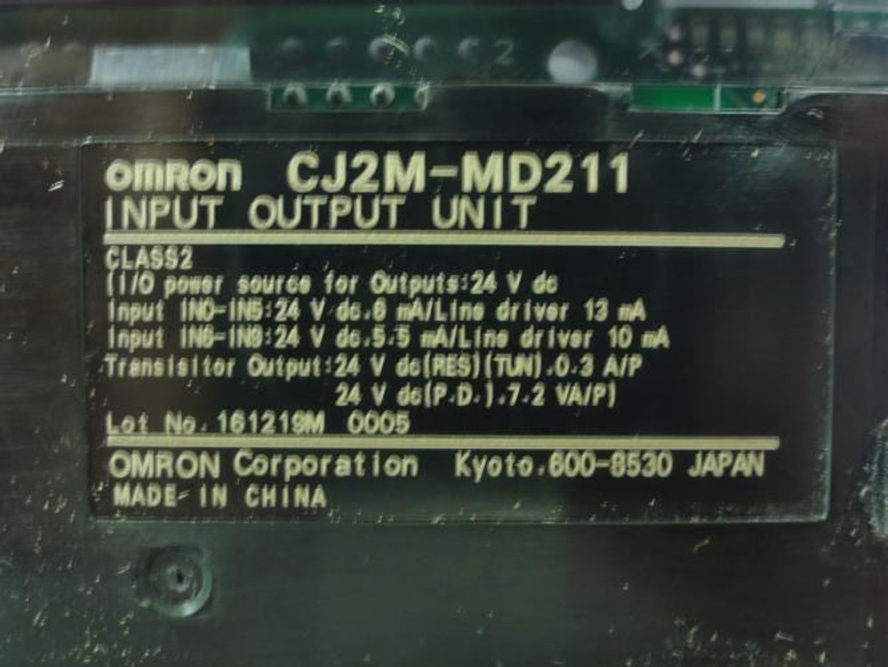 Omron CJ2M-MD211; PLC Expansion Module I/O 10 Input; 5-24VDC