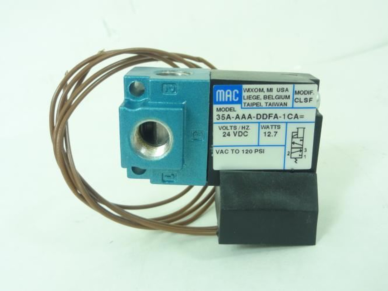 MAC 35A-AAA-DDFA-1CA; Solenoid Vavle; 24VDC; Vacuum To 120PSI
