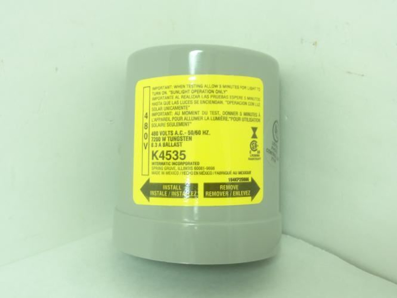 Intermatic K4535; Photo Control; 480VAC; 15A; Locking Type