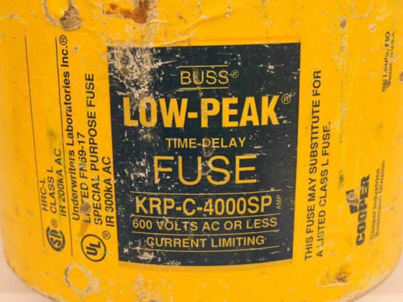 Bussmann KRP-C-4000SP; Hi-Cap Fuse; 4000A; 600VAC