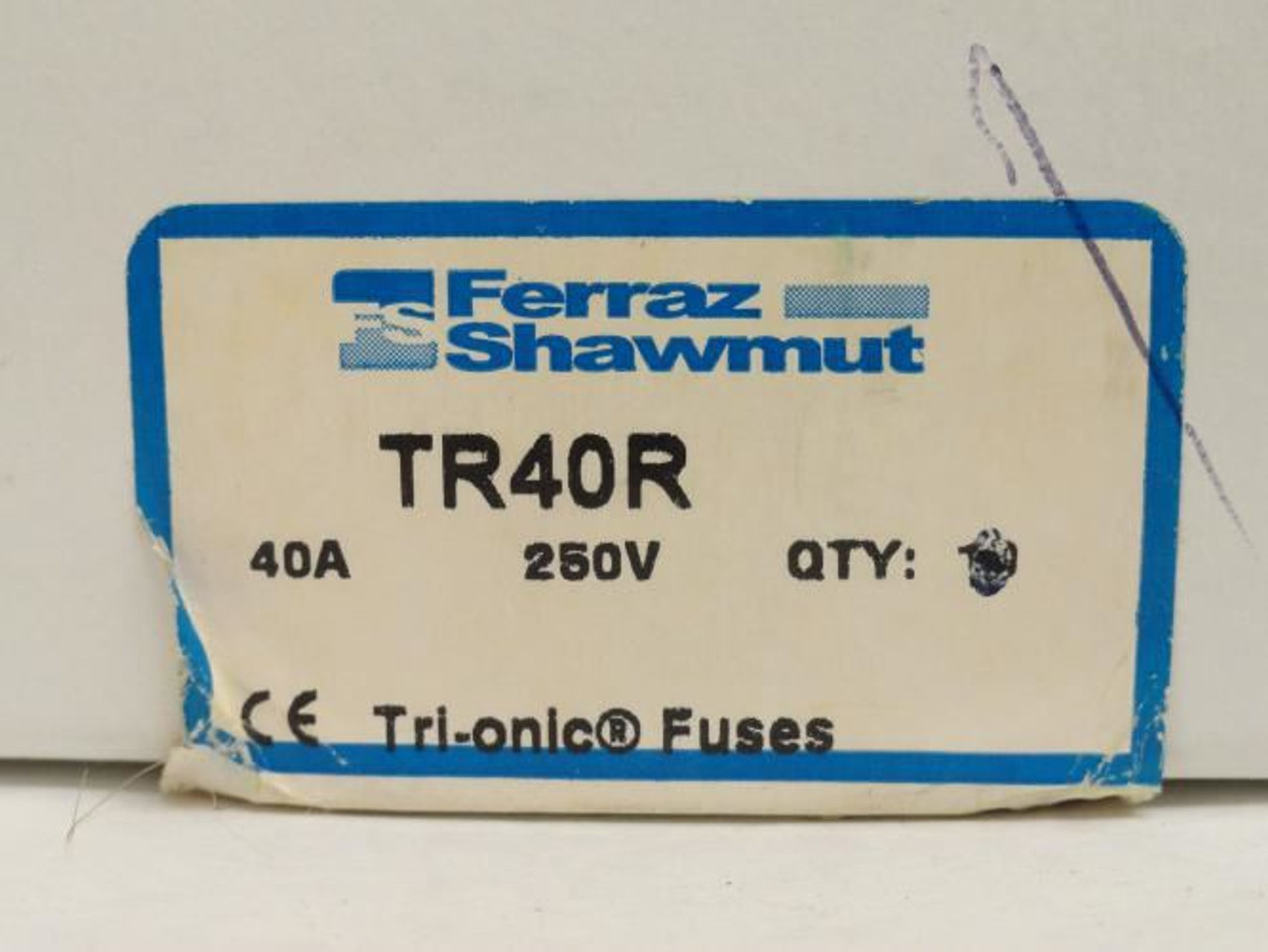 Gould TR40R; Dual Element Time Delay Fuse; 40A; 250VAC