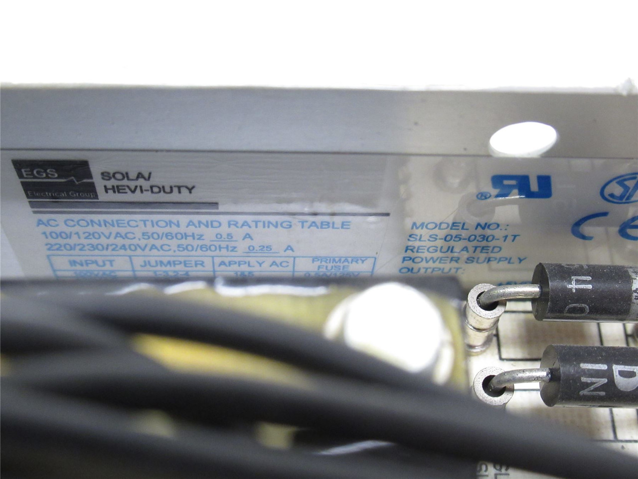 Sola SLS-05-030-1T; Power Supply 100/240VAC In; 5VDC Out