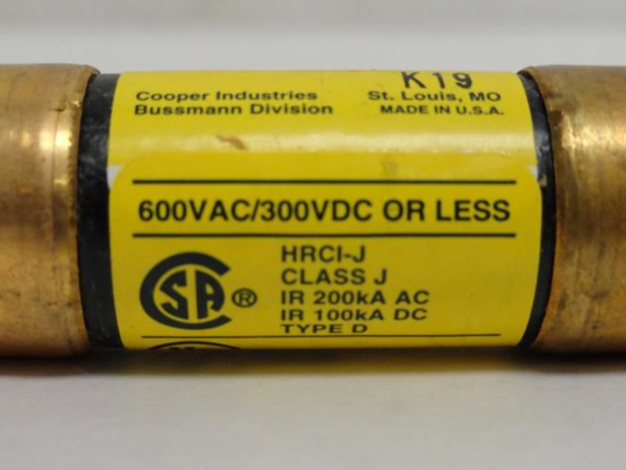 Cooper LPJ-2-1/2SP; Dual Element Time Delay Fuse 2-1/2A; 600V
