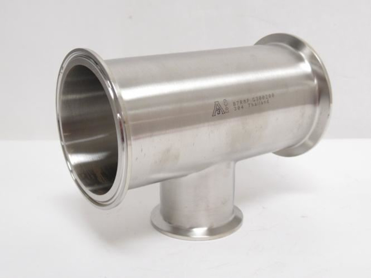 MFG- B7RMP-G300200; Clamp Reducing Tee; SS-304; 3x3x2" Clamp