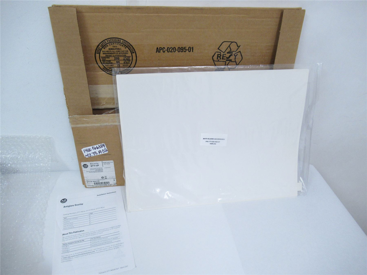 Allen-Bradley 2711P-RGT15; Panelview1500TouchAntiglareOverlay