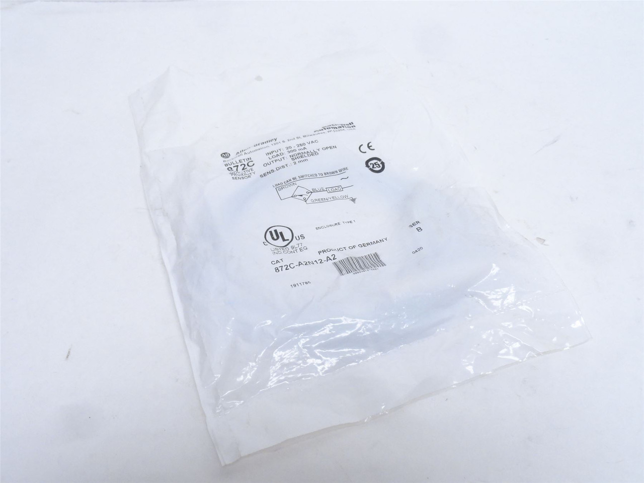 Allen-Bradley 872C-A2N12-A2; Prox Sensor; 20-250VAC; 300mA