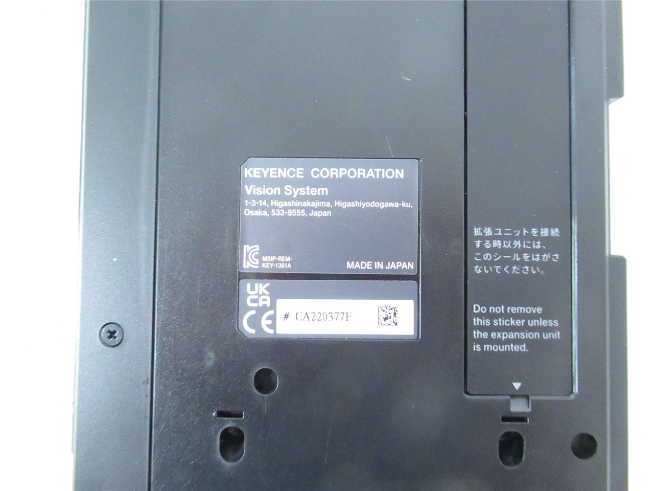 Keyence CV-X402F; CONTROLLER 0.47M PIXEL CAMERA SUPPORT TYPE