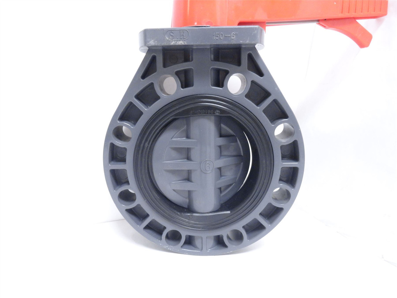 FNW FNW721AEU; PVC Flanged Wafer Lever 6" Butterfly Valve