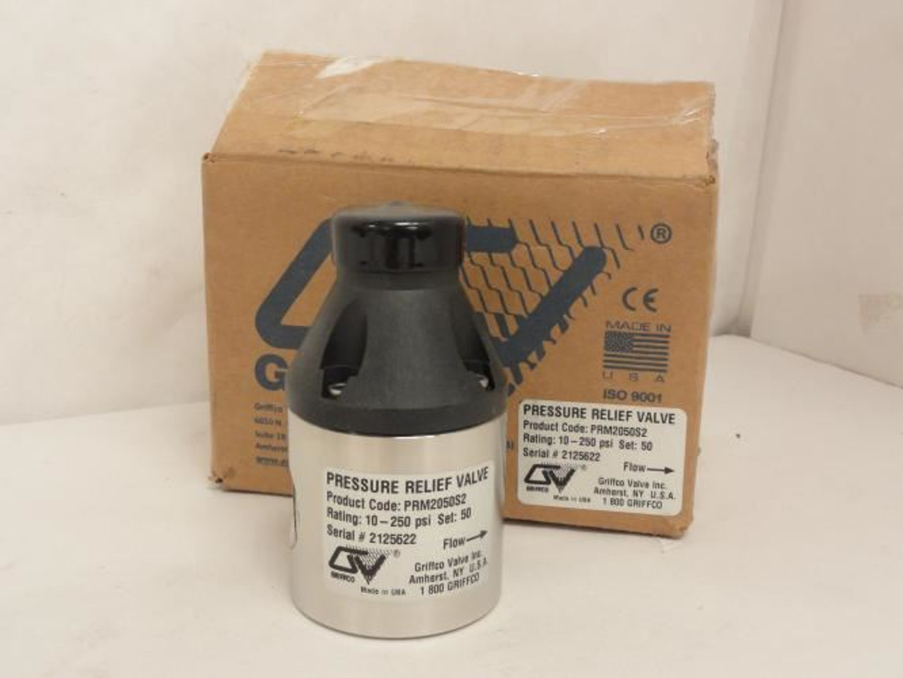 Griffco PRM2050S2; Pressure Relief Valve;10-250PSI; 1/2 FNPT