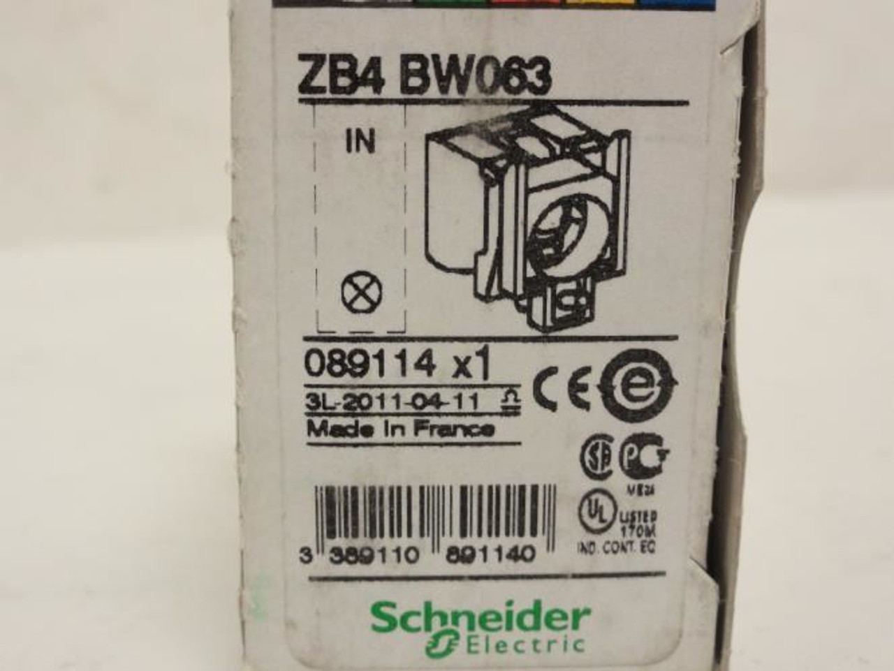 Schneider ZB4-BW063; Lamp Module W/Contact Block 2-NO; 22mm