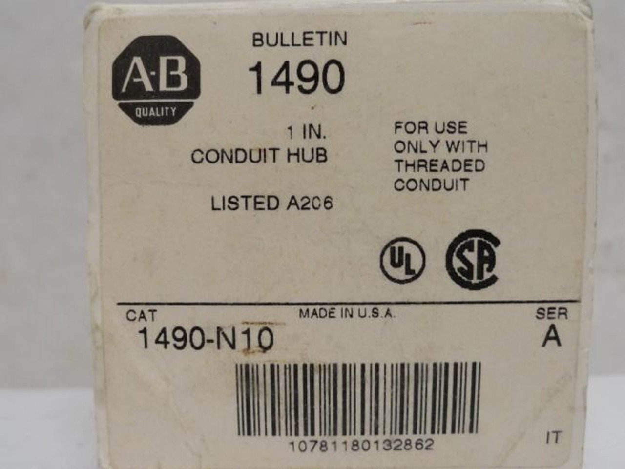 Allen-Bradley 1490-N10; Conduit Hub; Connector Size: 1"