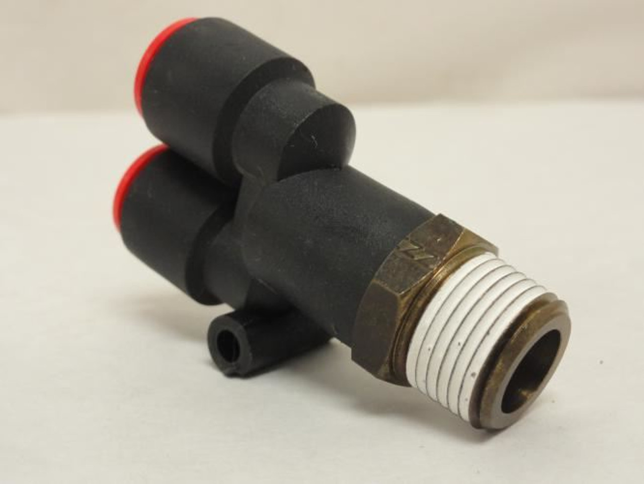 SMC KQU11-36S; Pneumatic Branch Y Fitting; 3/8" Tube; 3/8 NPT
