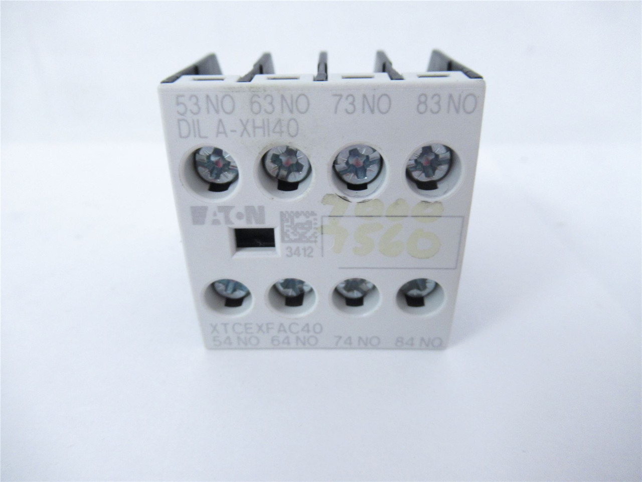 Eaton XTCEXFAC40; Auxiliary Contacts; 4NO; 16A; Front Mount