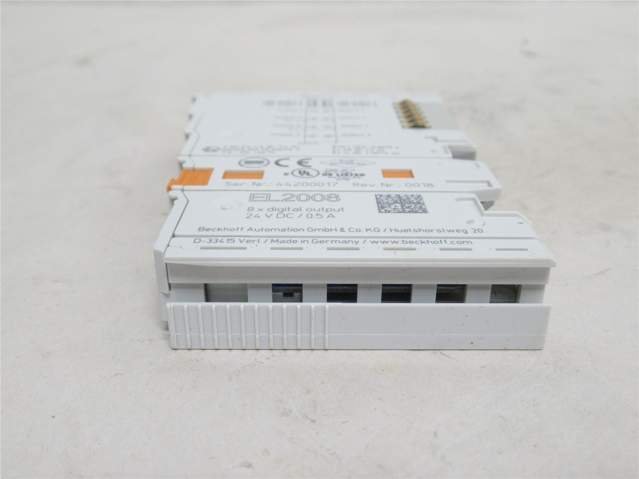 Beckhoff EL2008; EtherCAT Terminal; 24VDC; 8-Channel Digital