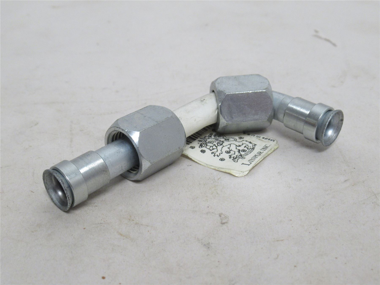 Linfor 129085; Forklift Tube Assy; 90Deg; 1/2" SAE Port Size