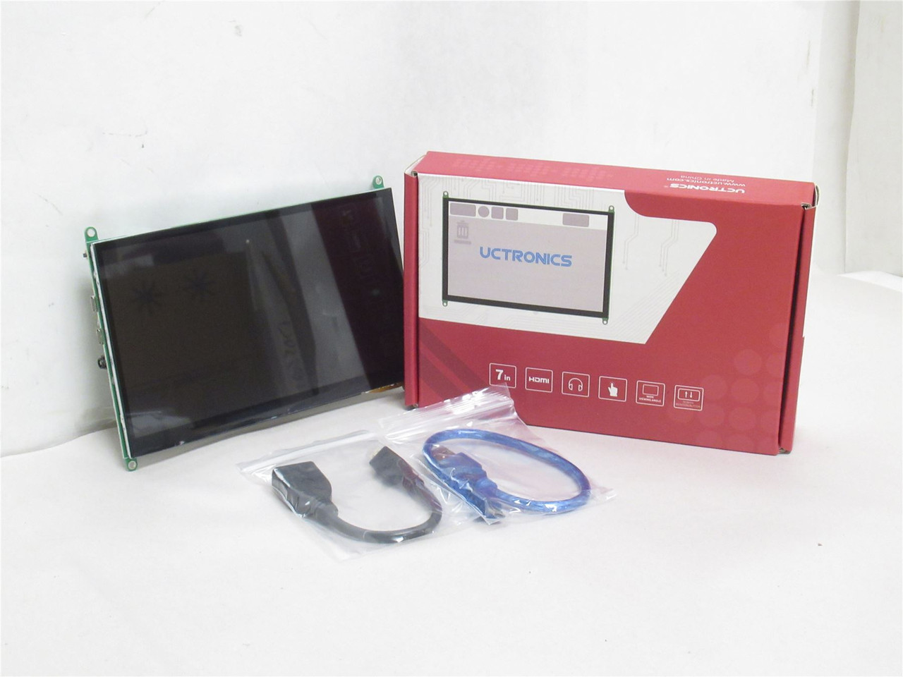 Uctronics X0029GAE3H; Raspberry Pi Screen; Size: 7" 1024x600 LCD