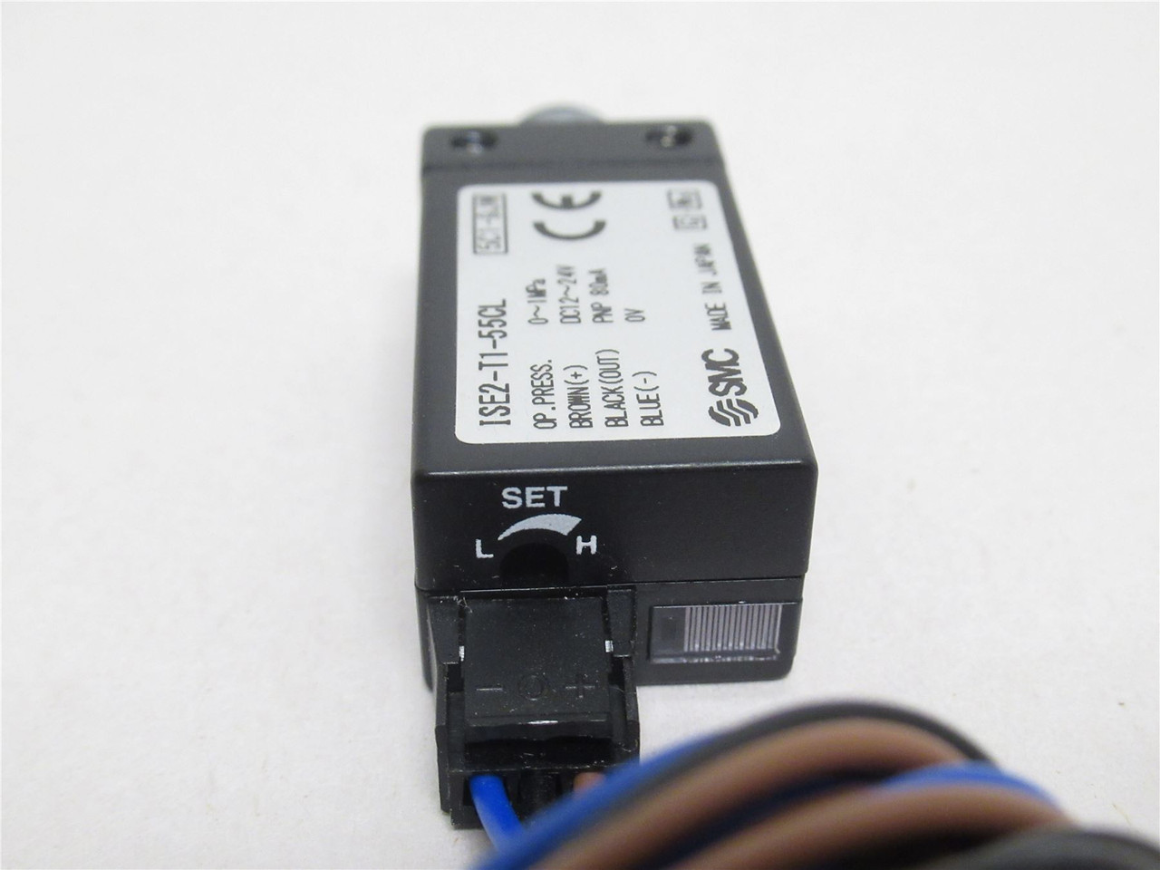 SMC ISE2-T1-55CL; Pressure Switch; 0-1MPa; 12-24VDC; PNP