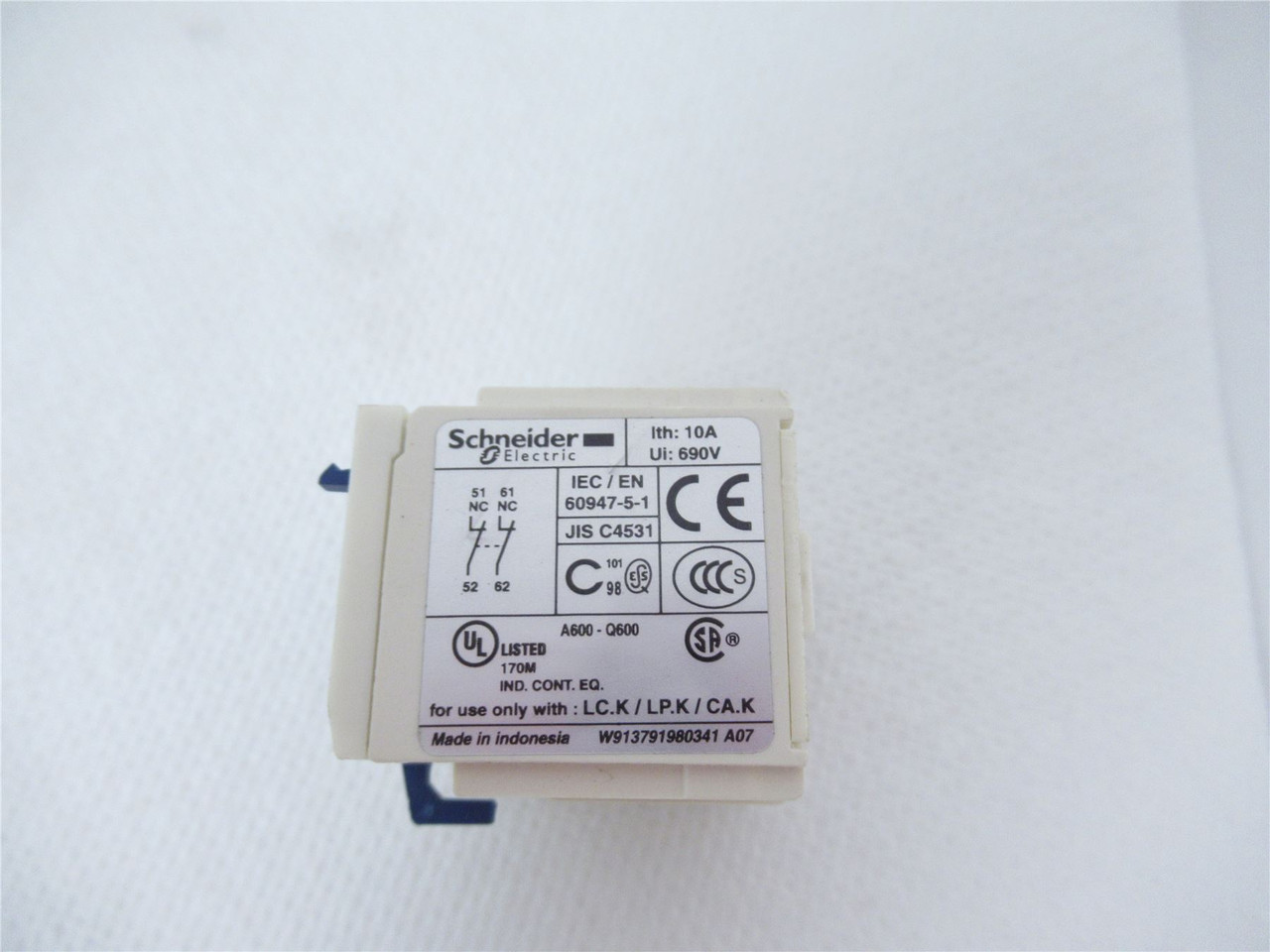 Schneider LA1KN02; Contactor Auxillary 10A
