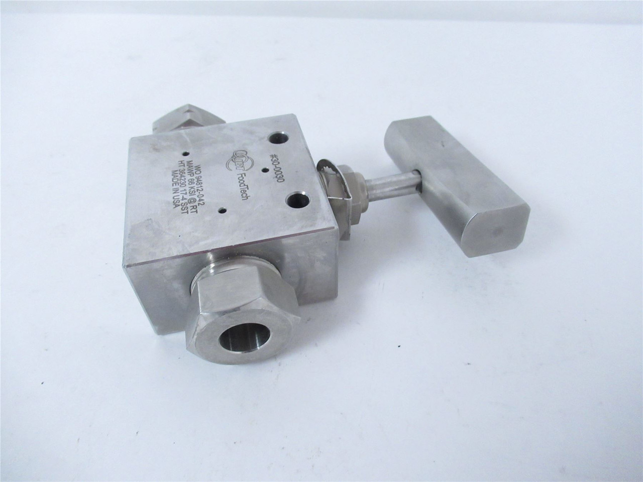 JBT FoodTech 30-0030; VALVE STRAIGHT HP 9/16 30-0030 PB589R5A