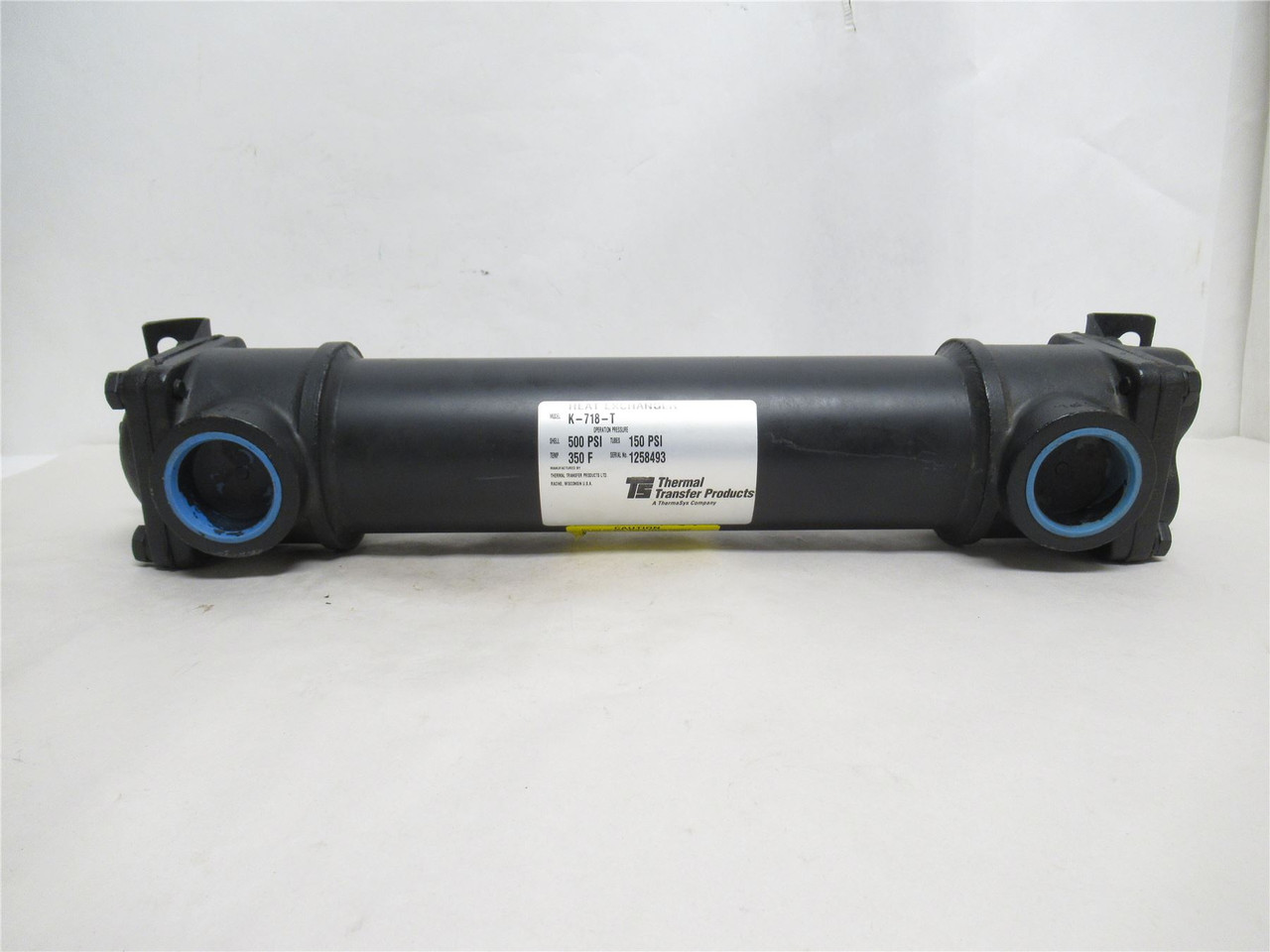 Thermasys K-718-T; Heat Exchanger; Shell & Tube; 500PSI