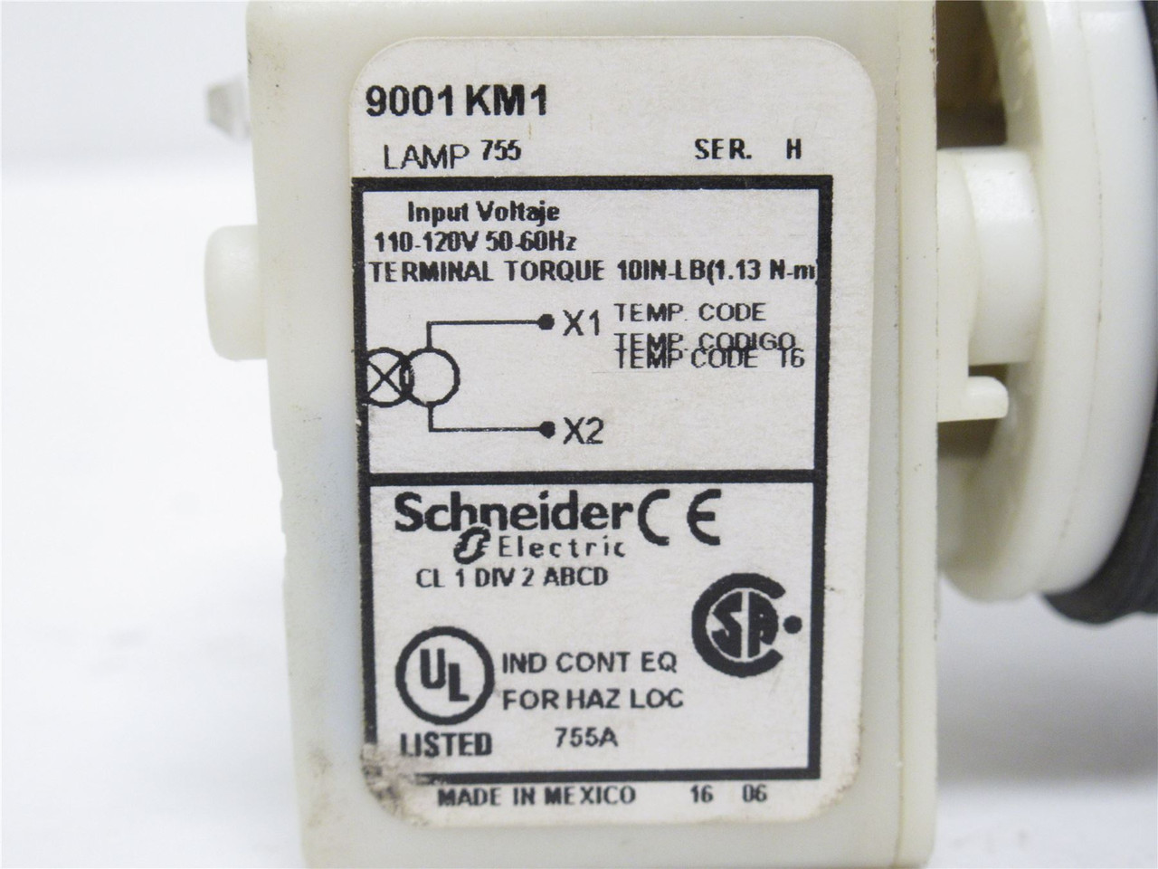 Schneider 9001KM1; Light Block 110-120VAC