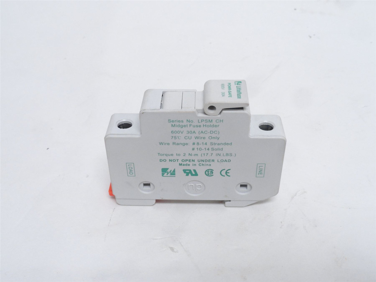 Littlefuse LPSM001; Midget Fuse Dead Front Fuse Holder 1P; 30A