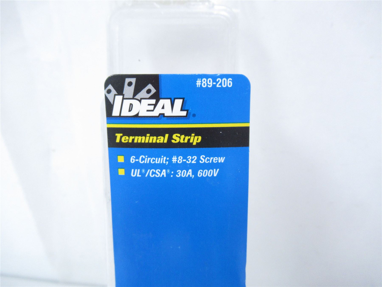 Ideal 89-206; Terminal Strip 6 Pole 22-10 AWG; 89 Series