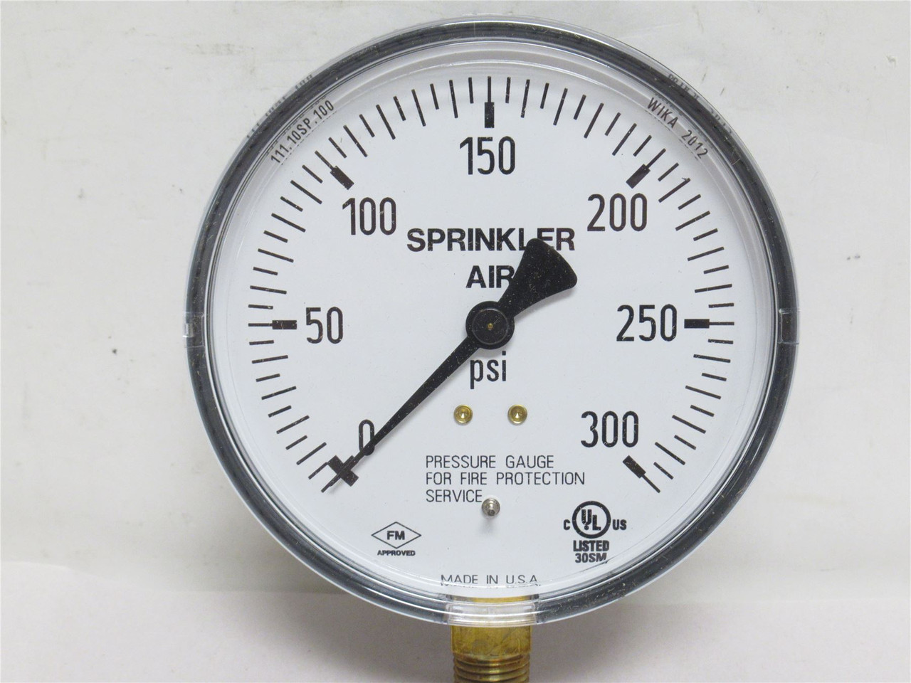 Wika 111.10SP.100; Pressure Gauge; 0-300PSI; 3-1/2" Dial