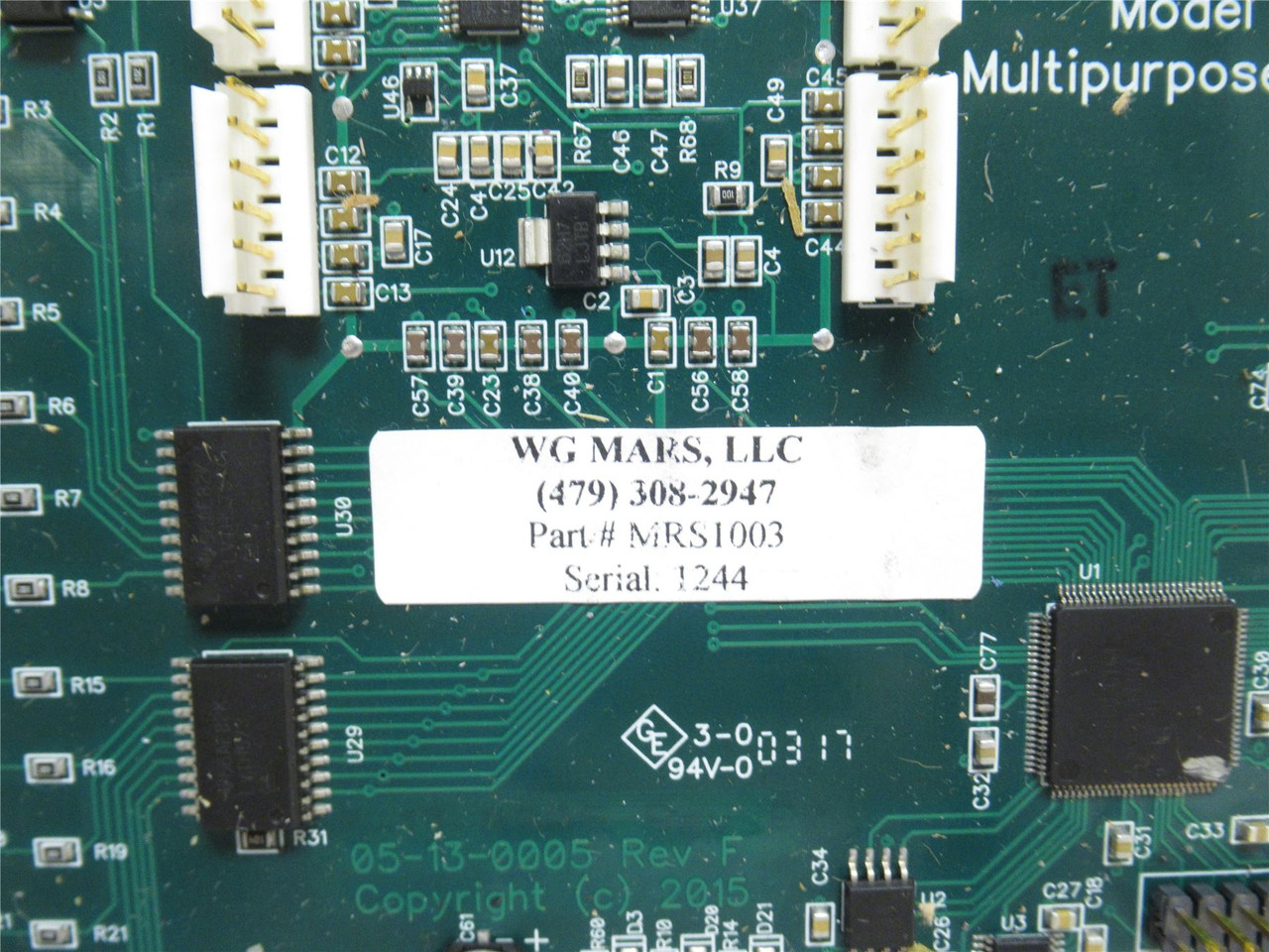 MRS Scales 2008-3; Multipurpose Control Board MRS1003