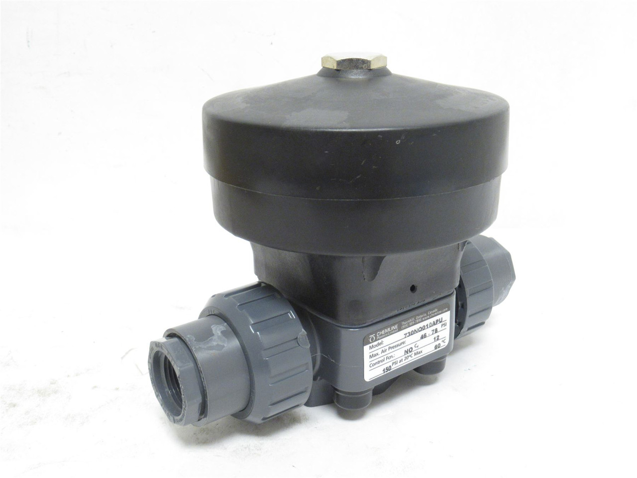 Chemline 730N0010APU; Diaphragm Valve; 46-78 Air PSI; 3/4NPT