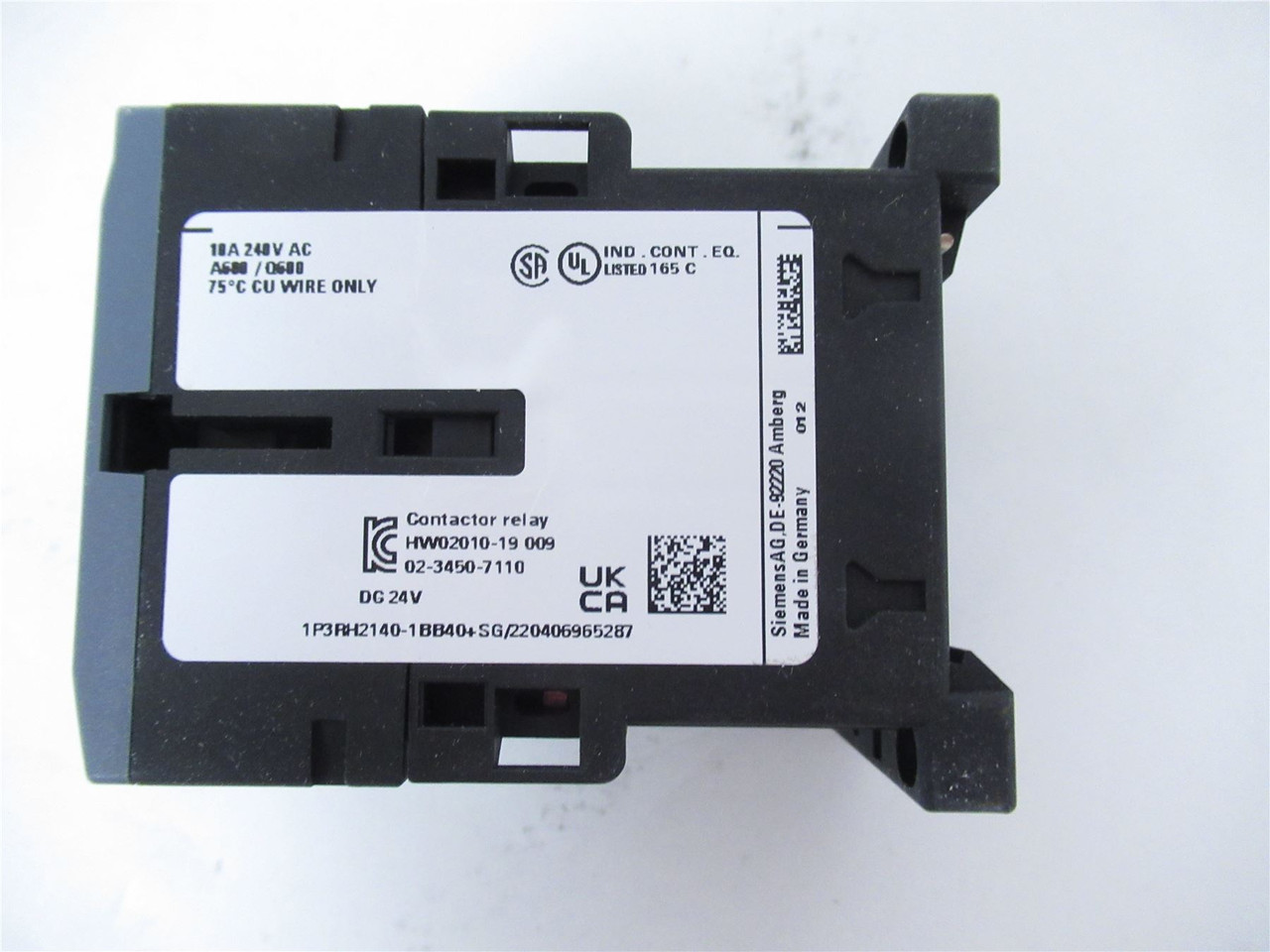Siemens 3RH2140-1BB40; Contactor Relay 4 NO Coil: 24VDC