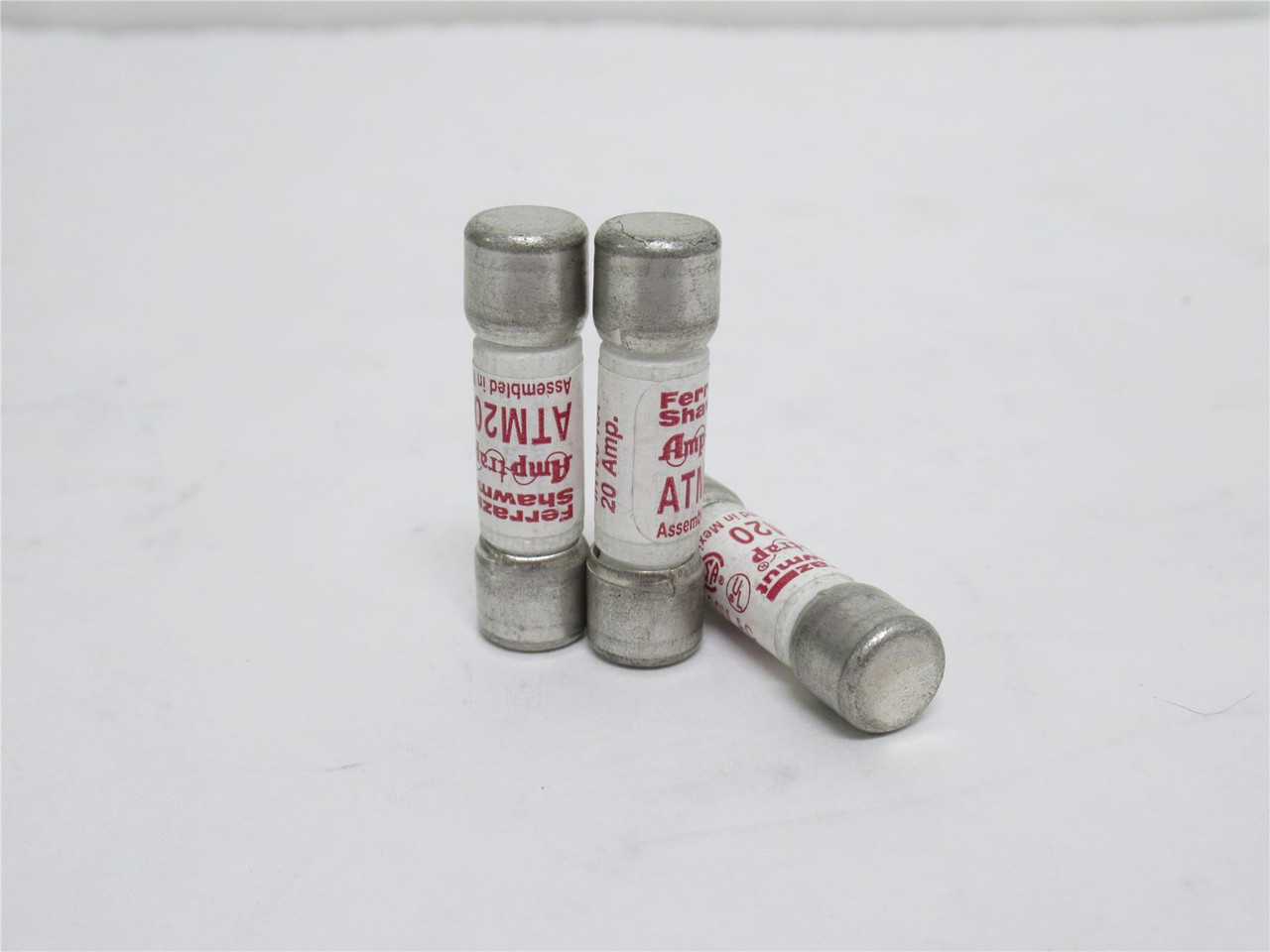 Ferraz-Shawmut ATM20; Lot-3; Fast Acting Midget Fuse 20A 600V