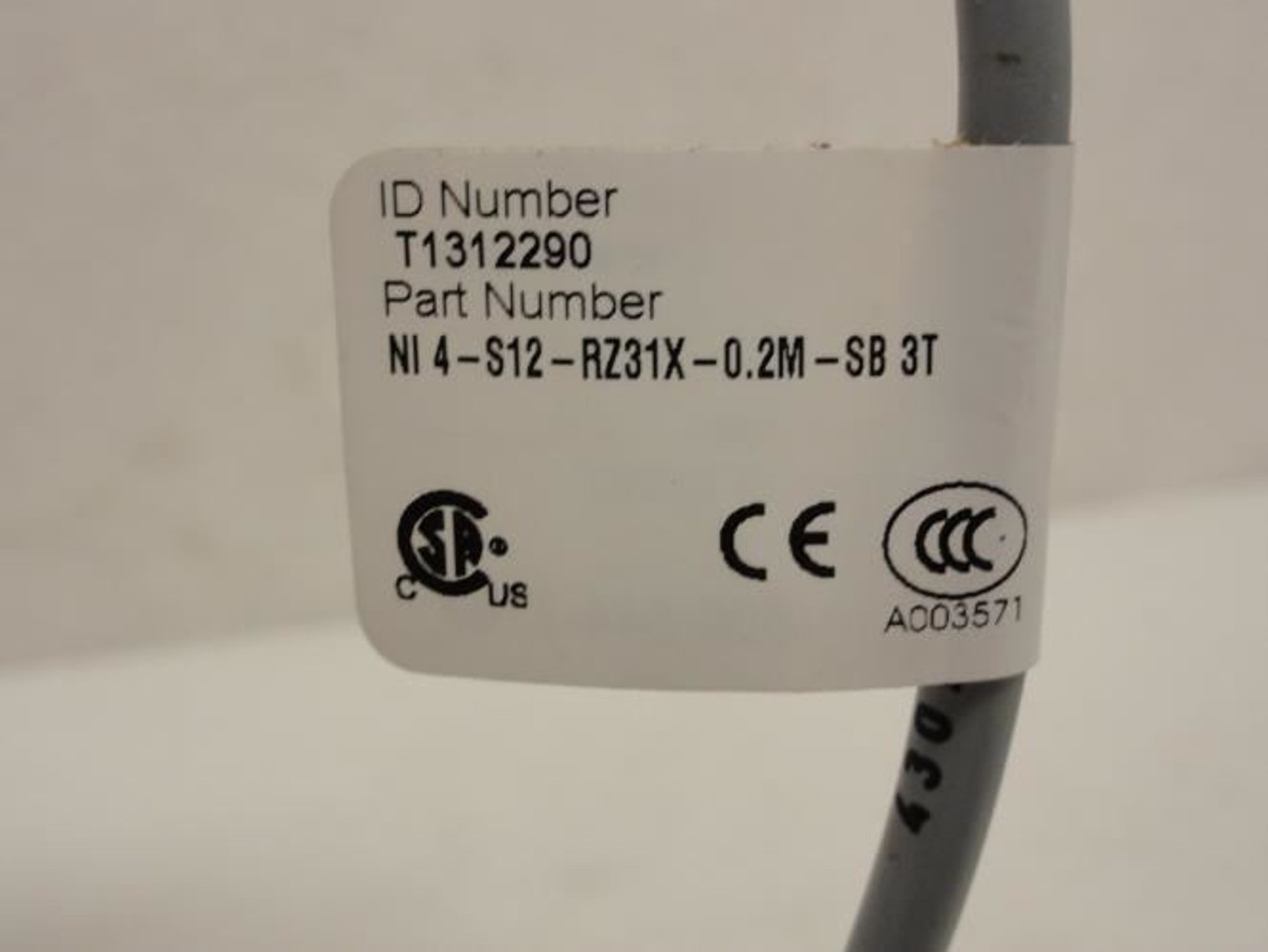Turck NI 4-S12-RZ31X-0.2M-SB 3T; Prox Sensor NO NUTS