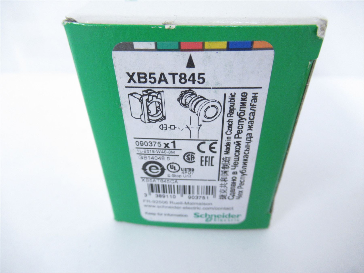 Schneider XB5AT845; Emergency Stop Switch;Pull-Reset;Red 40mm