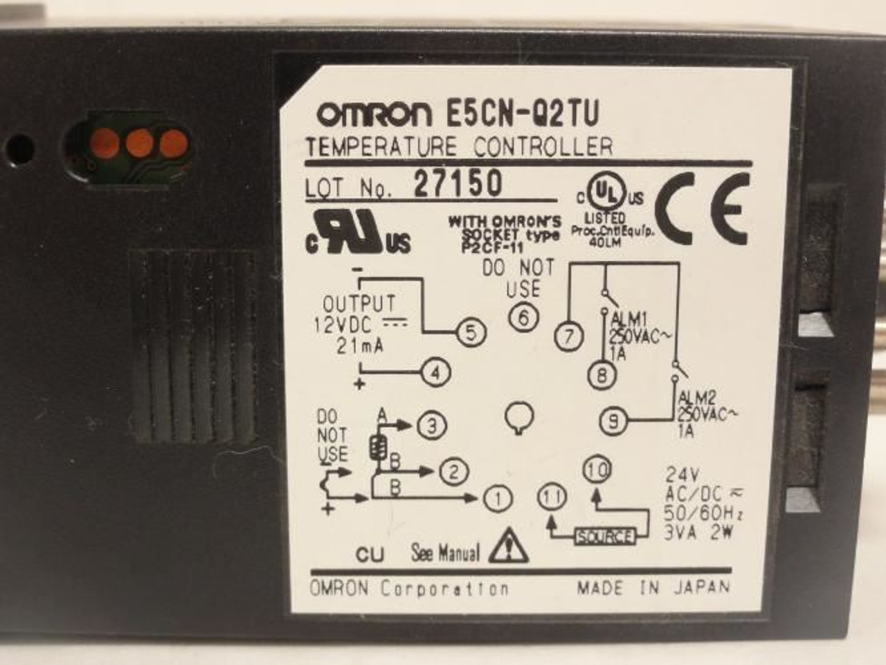 Omron E5CN-Q2TU; Temperature/Process Controller 24VAC/DC