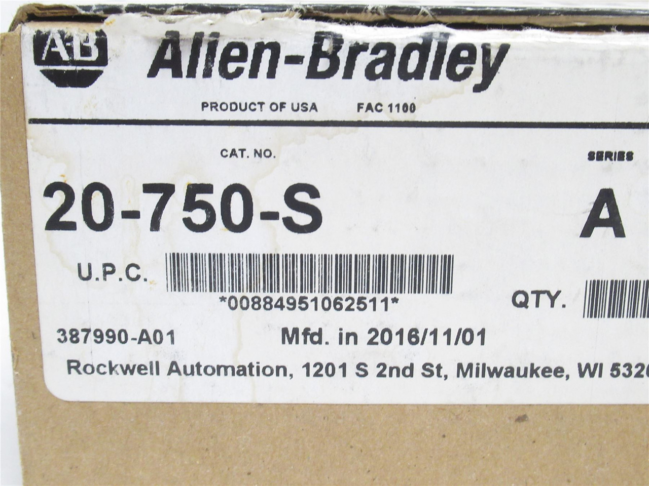 Allen-Bradley 20-750-S; Torque Off Option Module PC Board