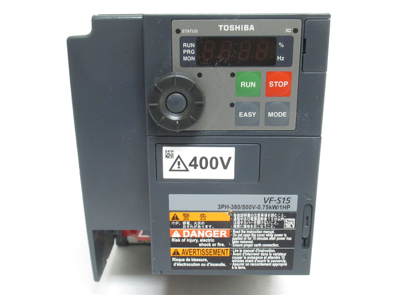 Toshiba VFS15-4007PL1-W1; Micro-Drive; 1HP; 460VAC; 2.3A; 60Hz
